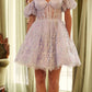 Juliet 891 dress Short Off Shoulder Puff Sleeve Corset Bodice A-Line Dress