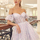 Juliet 891 dress Short Off Shoulder Puff Sleeve Corset Bodice A-Line Dress