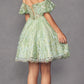 Juliet 891 dress Short Off Shoulder Puff Sleeve Corset Bodice A-Line Dress