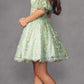 Juliet 891 dress Short Off Shoulder Puff Sleeve Corset Bodice A-Line Dress