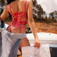 Mapale Wild Flower Sheer Mesh Bodysuit