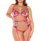 Mapale Wild Flower Sheer Mesh Bodysuit