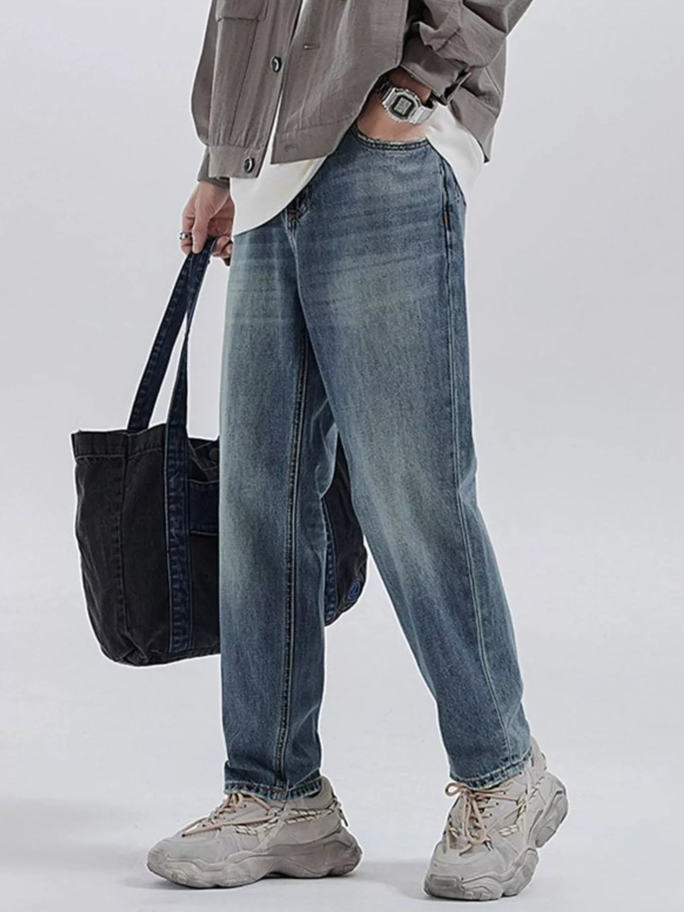 Men's Relaxed Fit Wash Jeans - Farnelli