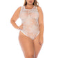 Mapale Lily Grace Delicate Sheer Lace Teddy