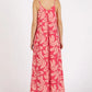 Mittoshop Printed V-Neck Maxi Cami Dress with Pockets - Farnelli