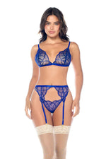 Mapale Sapphire Kiss Sheer 3 Piece Lingerie Set-0
