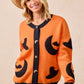 BiBi Halloween Witch Hat Moon Bat Artwork Cardigan - Farnelli