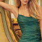 Juliet 896 Short Cowl Neckline Fitted Glitter Jersey Cocktail Dress