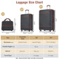 HouseOfZazla white 3-piece hardshell luggage set with TSA locks