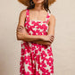 BiBi Floral Prints Tuck Detail Short Overall With Pockets - Farnelli
