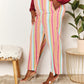 Double Take Striped Smocked Waist Pants with Pockets - Farnelli