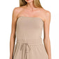 Zenana Tube Top Jumpsuit with Drawstring Waist - Farnelli