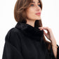 Genuine Scandinavian Mink Fur Double Face Wool Poncho