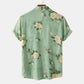 Men's Plus Size Floral Print Short Sleeve Button Down Shirt - Farnelli