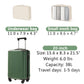 HouseOfZazla 20-inch black hardshell carry-on luggage with four spinner wheels