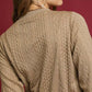 Umgee Drawstring Cable Knit Mini Dress with Pockets - Farnelli