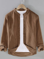 Men's Plus Size Button Up Long Sleeve Shirt - Farnelli