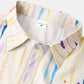 Men's Watercolor Stripe Print Long Sleeve  Shirt - Farnelli