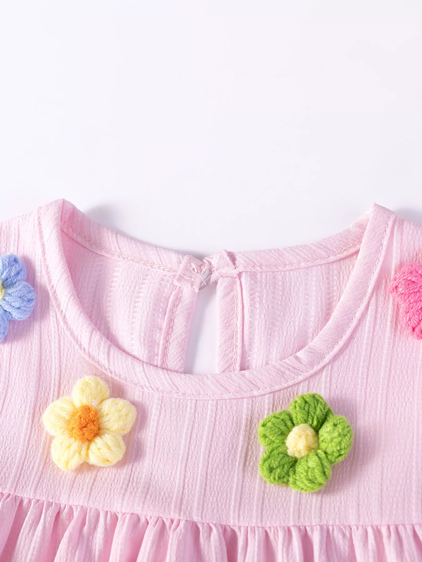 Children's Floral Ruffled Sleeve Dress - Farnelli
