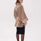 Genuine Scandinavian Mink Fur Double Face Wool Poncho