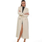 Alaska Longline Cashmere Wool Blend Coat in Ivory