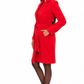 Windsor Classic Wraparound Cashmere Blend Overcoat in Red