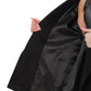 Astoria Midi Cashmere Wool Blend Coat in Black
