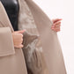 Toscana Leather Accent Cashmere Blend Overcoat