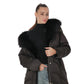 Genuine Silver Fox Fur Down Fill Parka