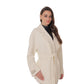 Astoria Midi Cashmere Wool Blend Coat in Ivory