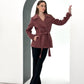 Lyndale Cashmere Wool Blend Coat in Sangria