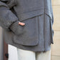 Rimini Genuine Fur Trim Wool Blend Parka in Graphite