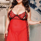 Plus Size Rosey Split Cup Lingerie Babydoll
