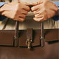 Oriana (brown) - Italian calf leather women's handbag (with shoulder strap)