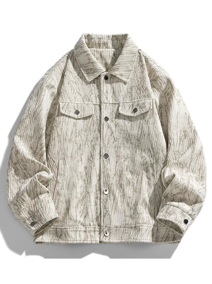 Men's Plus Size Corduroy Button-Down Casual Jacket - Farnelli