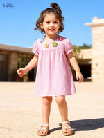 Children's Floral Ruffled Sleeve Dress - Farnelli