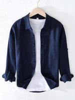 Men's Full Size Button Up Long Sleeve Shirt Plus Size - Farnelli