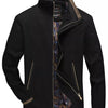 Men's Plus Size Casual Stand Collar Lightweight Jacket - Black