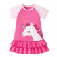 Children's Unicorn Ruffled Hem Dress - Farnelli