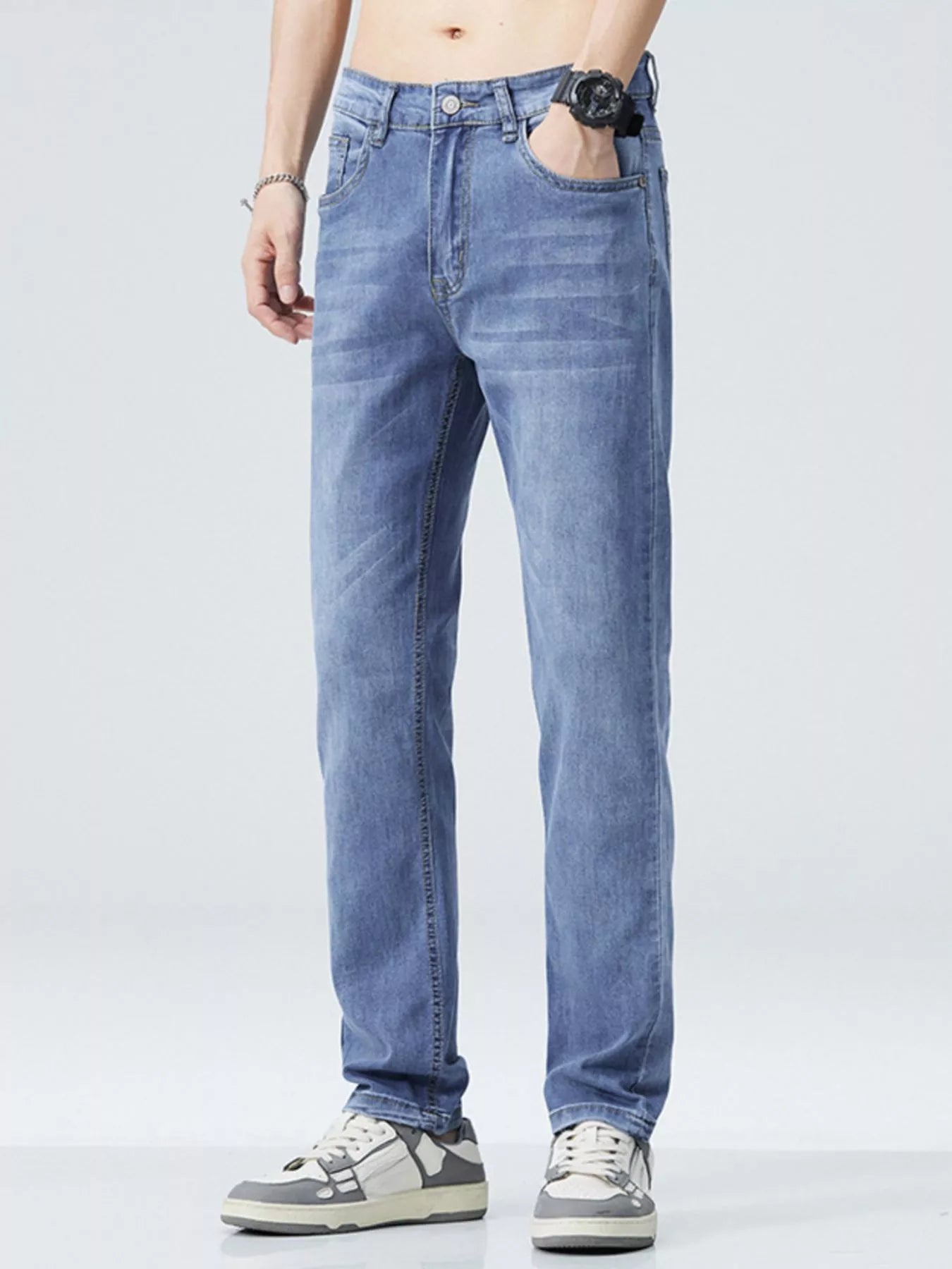 Men's Classic Straight Fit Jeans - Farnelli