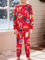 Children's Christmas Print Pajama Set - Farnelli