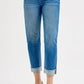 RISEN Full Size High Rise Boyfriend Fit Ankle Jeans Plus SIze - Farnelli
