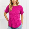 BOMBOM Carnival Vibes Animal Textured Top - Deep Purple