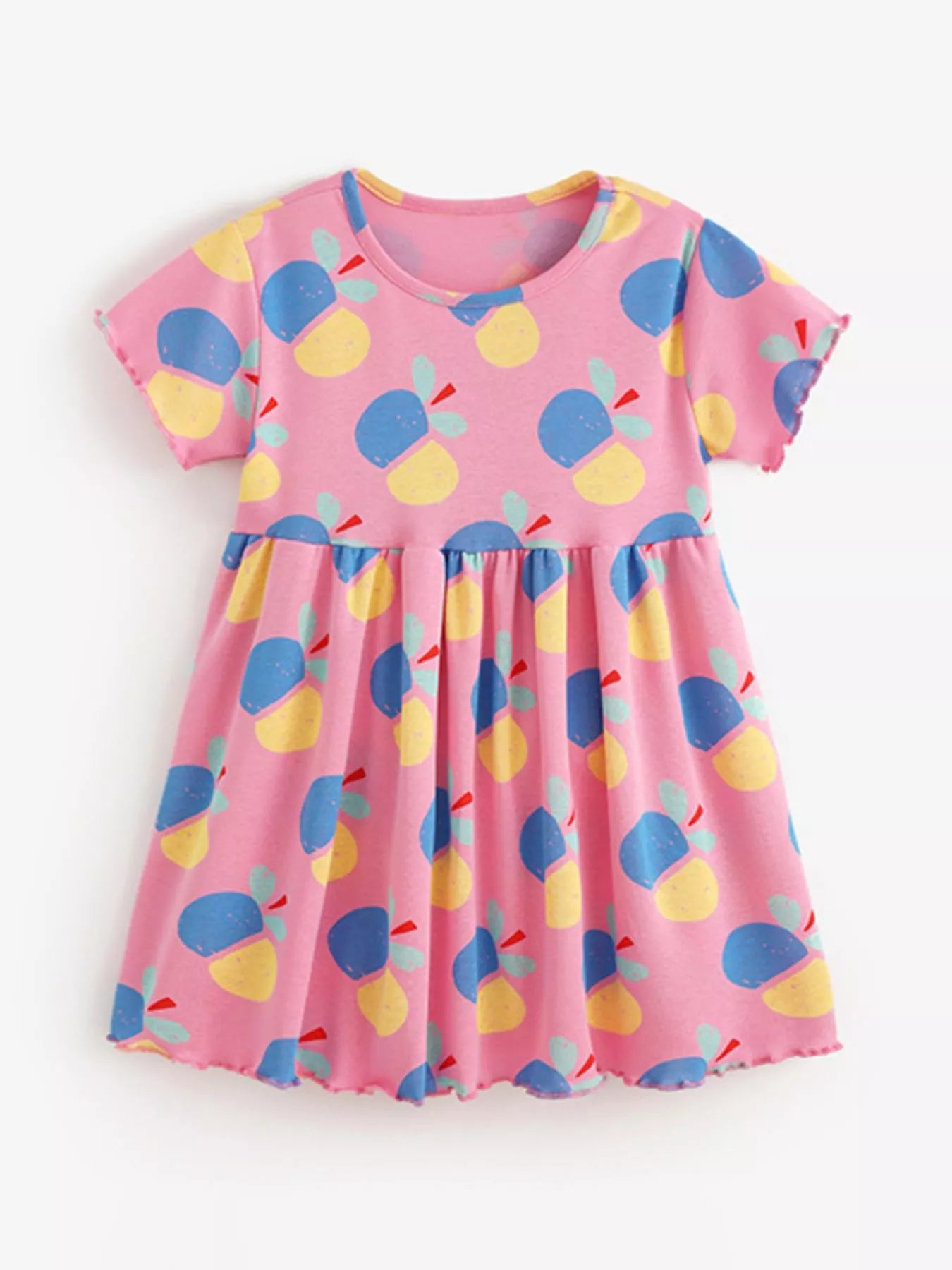 Children's Printed Short Sleeve Dress - Farnelli