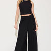 Basic Bae Full Size Ribbed Tank and Wide Leg Pants Set - Black