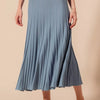 SO ME  A Line Knitted Sweater Midi Length Skirt - DUSTY BLUE