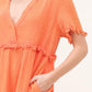 And The Why Washed Frayed Detail Tiered Dress - Farnelli