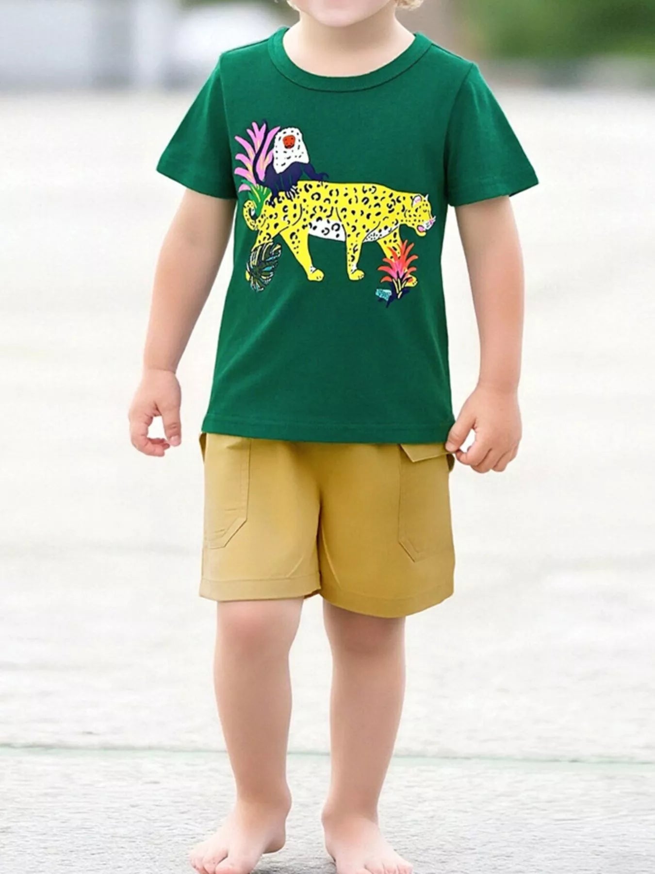 Children's Animal Graphic Short Sleeve T-Shirt - Farnelli