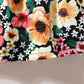 Children's Ruffled Bow Contrast Floral Dress with Headband - Farnelli