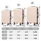 HouseOfZazla 3-piece spinner wheel luggage set with combination locks in assorted sizes